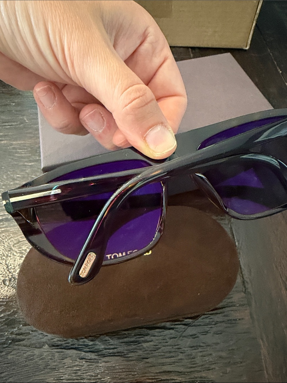 BNWT TOM FORD EDWARD-02 TF1002 58mm Pilot Sunglasses - Picture 7 of 10